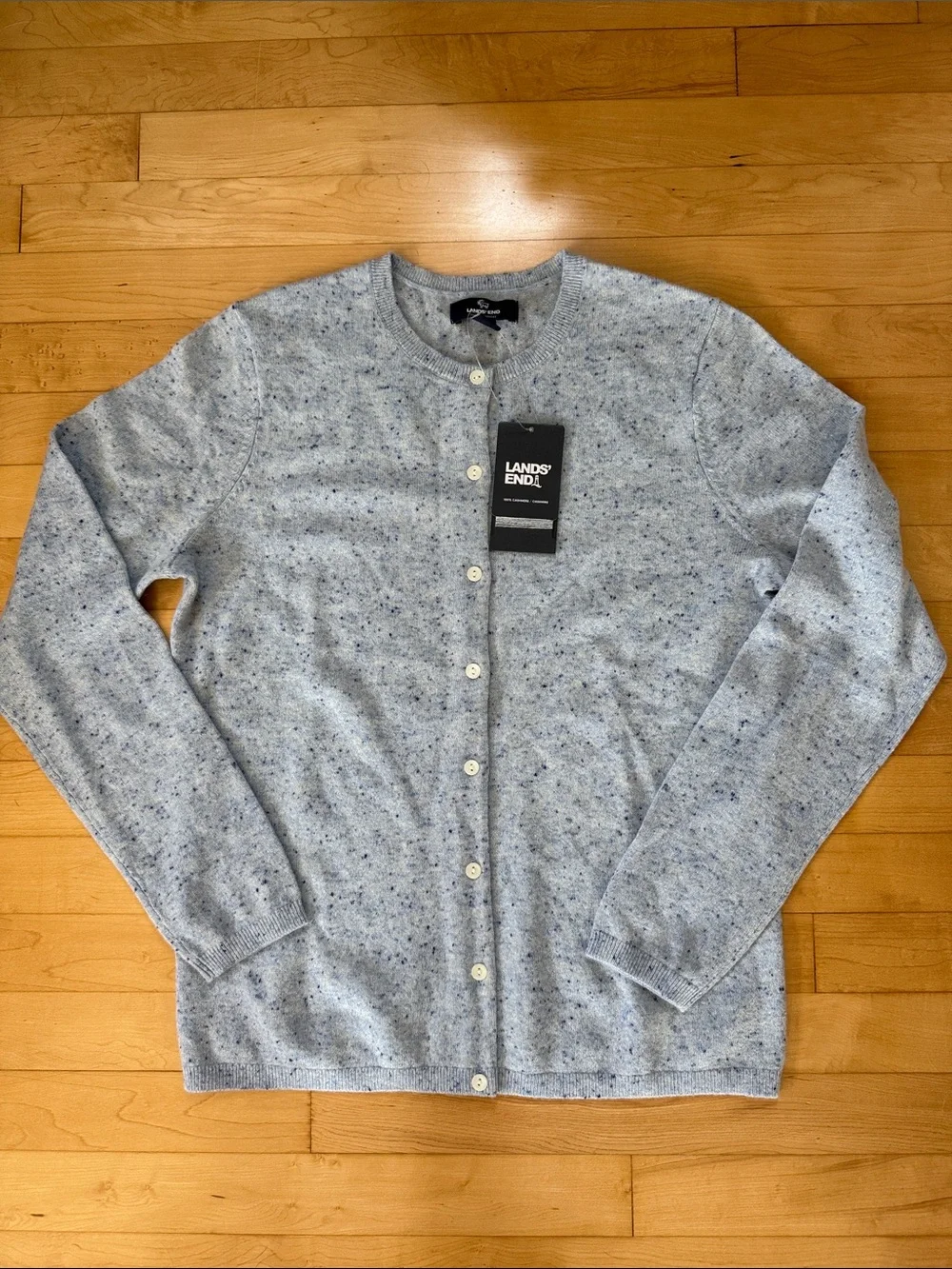 Lands’ End 100% Cashmere Cardigan — New With Tags - Size S